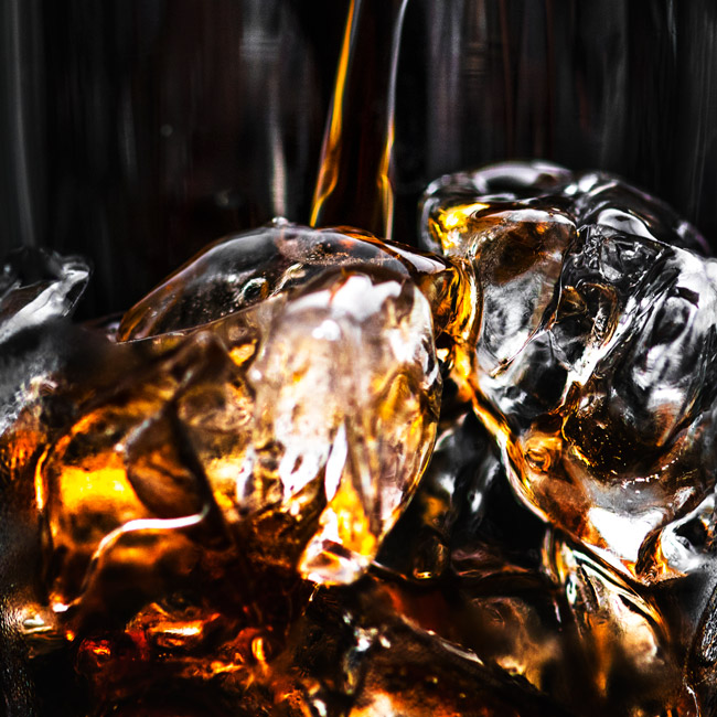 Bourbon Poured Over Ice