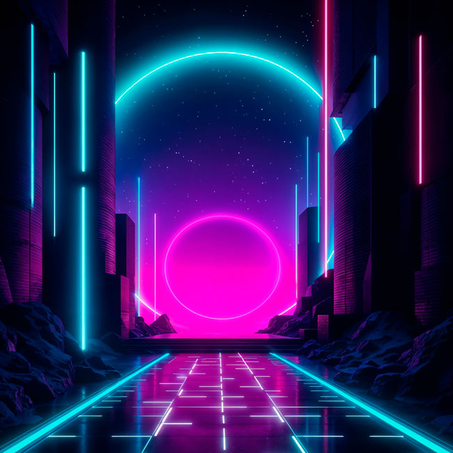 Cyberpunk Halloween Bar Ideas with Neon Shot Tubes